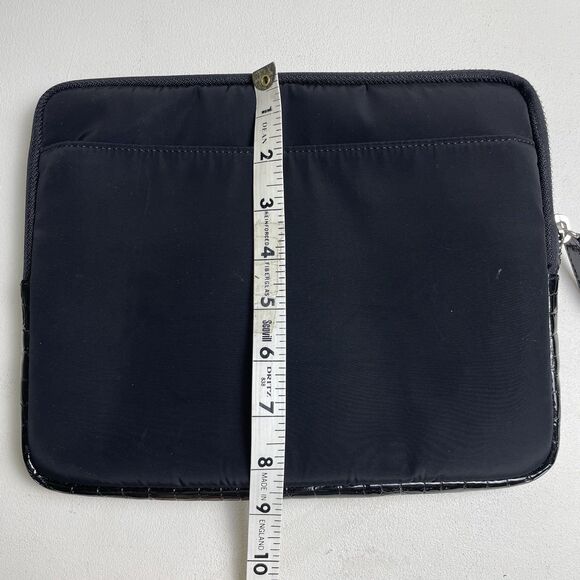 Brighton Patent Leather Nylon iPad Tablet Reader Case Zips With Pockets Black - Picture 3 of 8